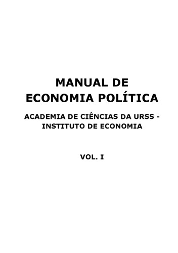 Manual de Economia Política