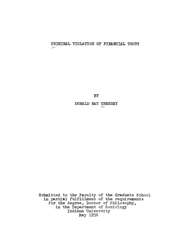 Criminal violation of financial trust