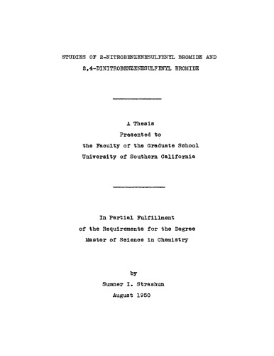 Studies of 2-nitrobenzenesulfenyl bromide and 2,4-dinitrobenzenesulfenyl bromide