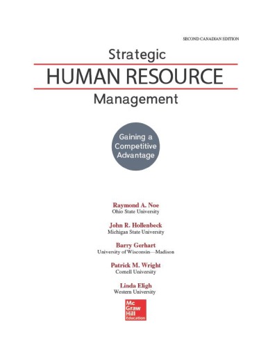 Strategic Human Resource Management: Gaining a Competitive Advantage