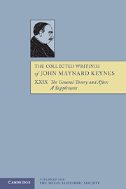 The General Theory and After: A Supplement