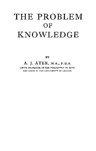 The Problem of Knowledge