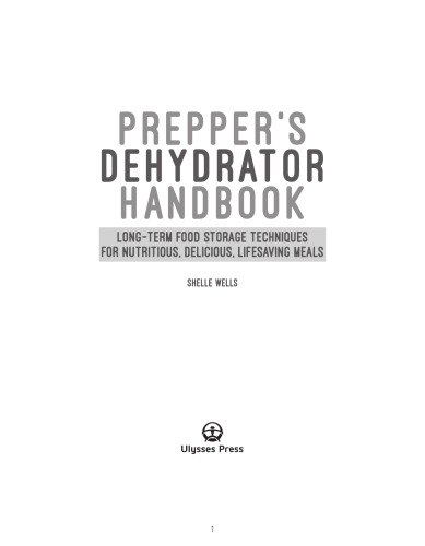 Prepper's Dehydrator Handbook