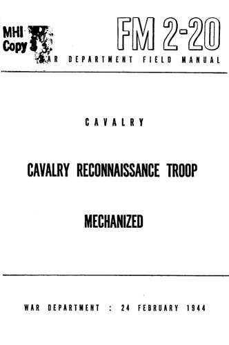 Cavalry reconnaissance troop, mechanized