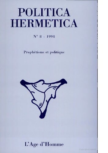 Politica Hermetica 8 - Prophétisme et Politique
