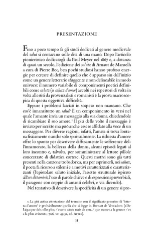 Salutz d'amore del corpus occitanico. Ediz. critica