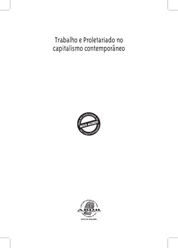 Trabalho e proletariado no Capitalismo contemporâneo