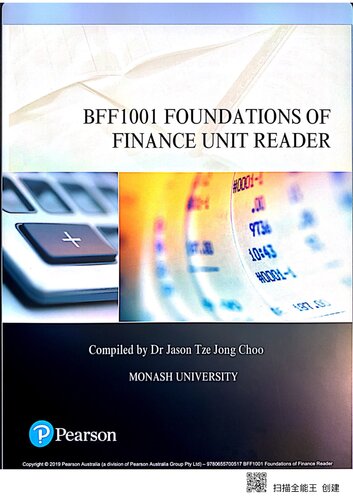 BFF1001 Foundations of Finance Unit Reader