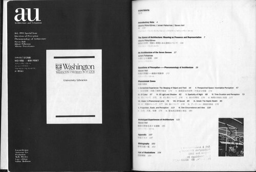 Questions of Perception: Phenomenology of Architecture