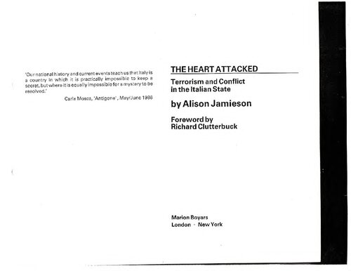The Heart Attacked: Terrorism and Conflict in the Italian State