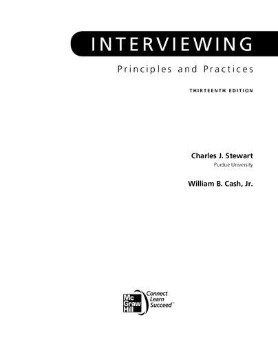 Interviewing: Principles and Practices