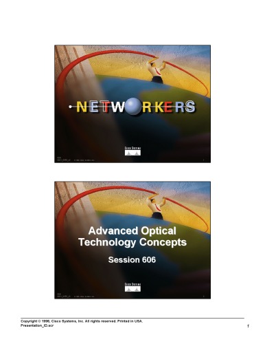 Cisco - Advanced Optical Technology Concepts 606