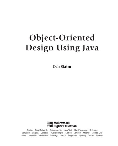 Object-Oriented Design Using Java