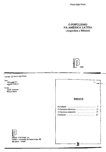 O Populismo na América Latina (Argentina e México)