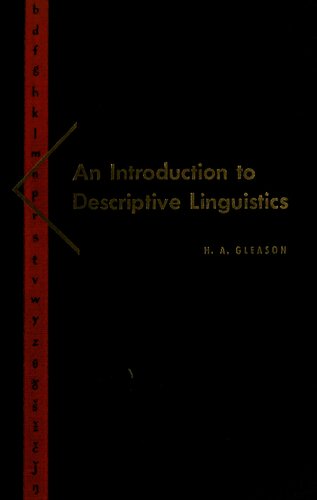 An Introduction to Descriptive Linguistics