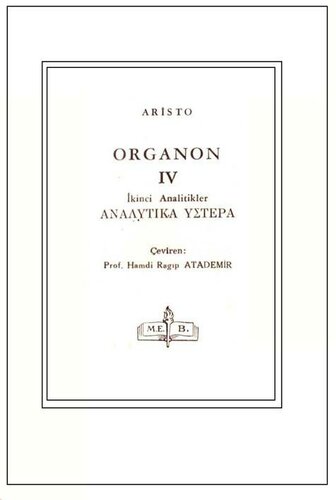 Organon 4 -İkinci Analitikler