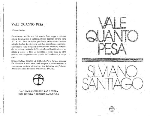 Vale quanto pesa : ensaios sobre questões político-culturais