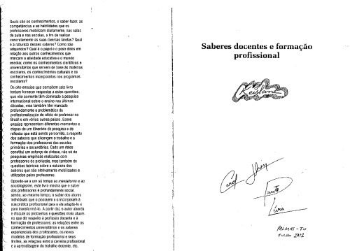 Saberes Docentes e Formação Profissional