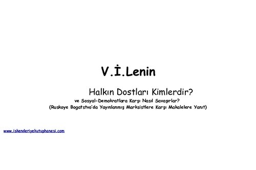 Halkın Dostları Kimlerdir