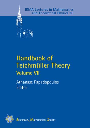Handbook of Teichmuller Theory (IRMA Lectures in Mathematics and Theoretical Physics)