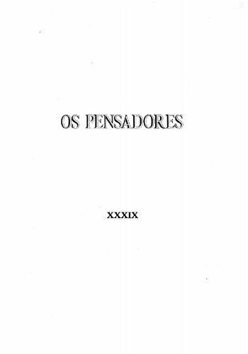 Os Pensadores 39