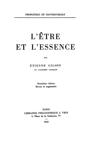 L'être et l'essence
