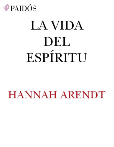 La vida del espíritu