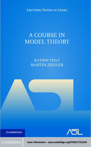 A course in model theory