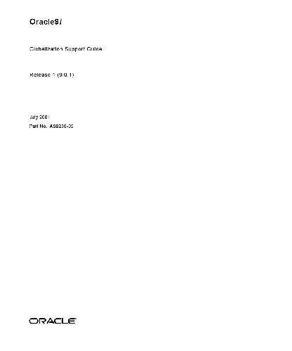 Oracle9i Globalization Support Guide