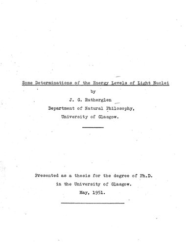Some Determinations of the Energy Levels of Light Nuclei