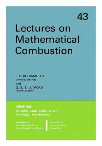 Lectures on mathematical combustion