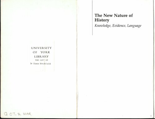 The New Nature of History