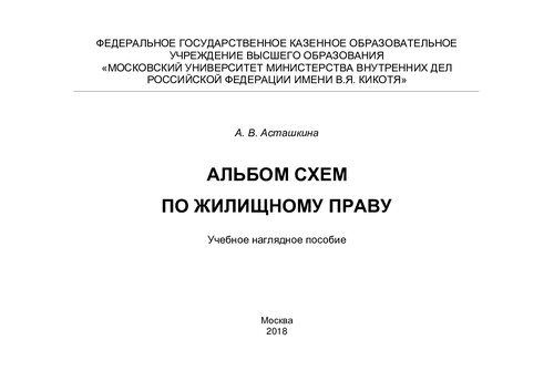 Альбом схем по жилищному праву. Учебное наглядное пособие