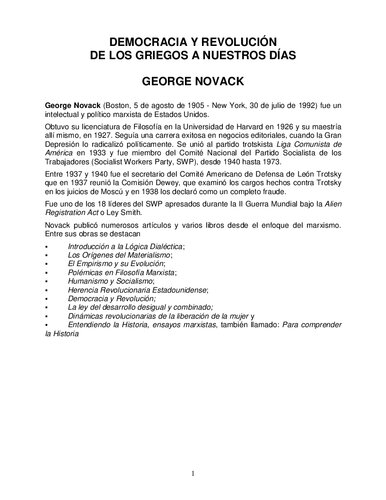 GEORGE NOVACK