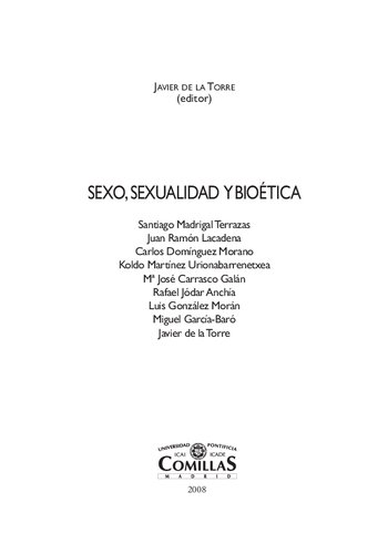 Sexo, sexualidad y bioÃ©tica