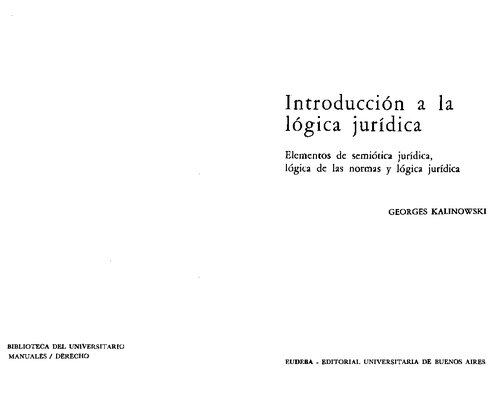 Introduccion A La Logica Juridica