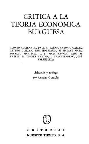 Crítica a la teoría económica burguesa