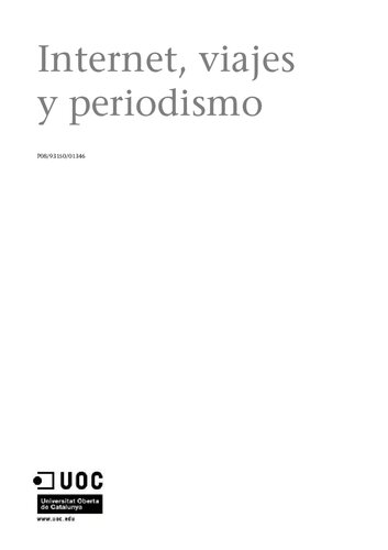 Internet, viajes y periodismo