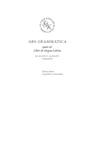 Ars grammatica : Книга о латинском языке