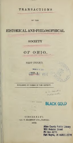 Transactions of the Historical and Philosophical Society of Ohio