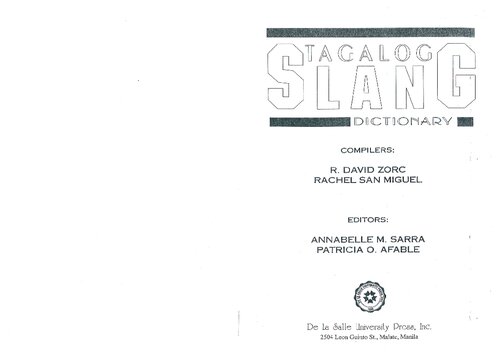 Tagalog Slang dictionary