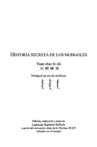 Historia Secreta De Los Mongoles