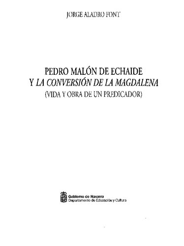 Pedro Malon De Echaide Y La Conversion De La Magdalena