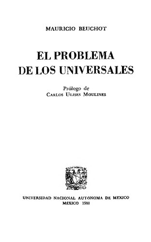 El problema de los universales