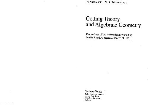 Coding theory and algebraic geometry