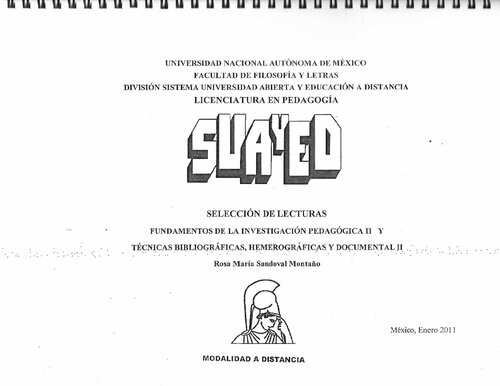 Fundamentos de la Investigación Pedagógica II y Técnicas Hemerográficas Bibliográficas y Documentales II