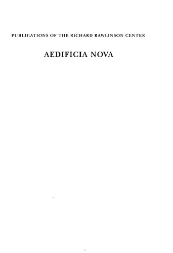 Aedificia nova : studies in honor of Rosemary Cramp