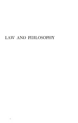 Law and Philosophy, A Symposium
