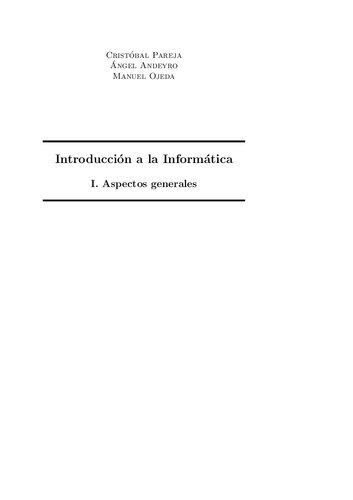 Introduccion a la informatica: Aspectos generales