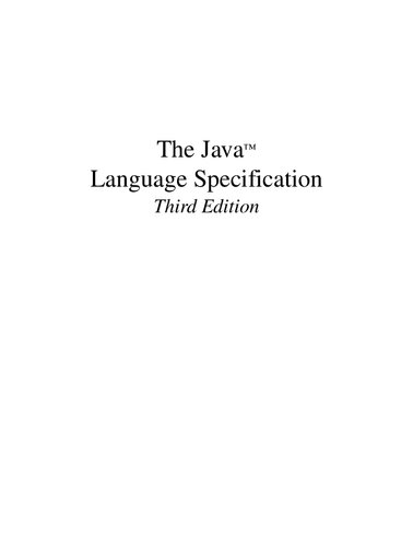 Java SE6 语言规范